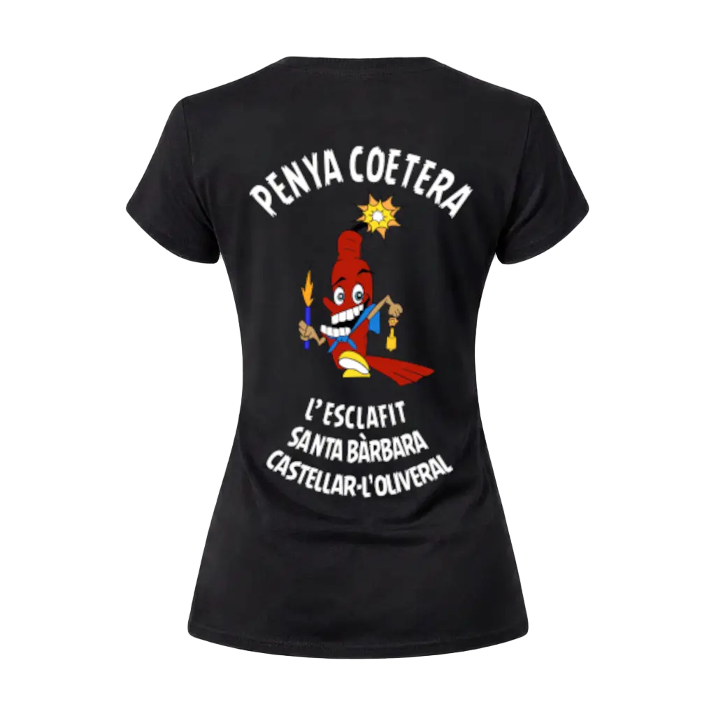 Penya L'Esclafit ESPALDA CHICA camiseta negra .webp